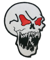 Vest Patches - Skull With Red Eyes and Evil Star Skull - PAT-D597-D598-DL