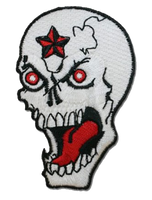 Vest Patches - Skull With Red Eyes and Evil Star Skull - PAT-D597-D598-DL