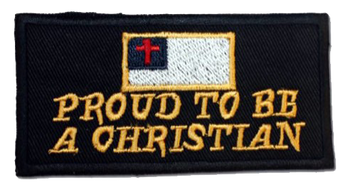 Vest Patches - Two Christian Patches - Proud To Be Christian - PAT-D601-D607-DL