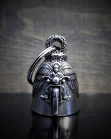 Motorcycle Angel - Pewter - Motorcycle Spirit Bell - Made In USA - SKU BB39-DS