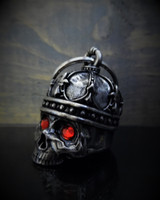 King Skull Diamond - Pewter - Motorcycle Gremlin Bell - Made In USA - SKU BB75-DS