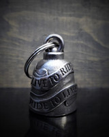 Motorcycle Live To Ride - Pewter - Motorcycle Gremlin Bell - Made In USA - SKU BB33-DS