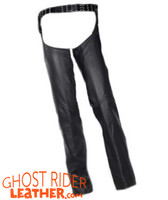 Leather Motorcycle Chaps - Women's - Sling Style No Belt - C1006-11-DL