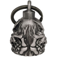 Motorcycle Ride Bell - 3D - Skeleton Middle Fingers - Spirit Bell - Gremlin - DBL2-L-DL