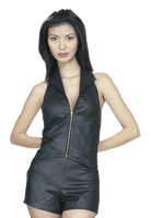 Leather Shorts - Back Zipper - Women's - Biker Chick - SK955-DL