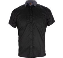 Motorcycle Mechanic Shirt - Men's - Black and Gray - Up To Size 4XL - MECS-BLK-GREY-DL