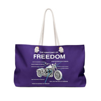 The Anatomy of Freedom - Motorcycles Bikers Motobikes Scooters - Purple - Weekender Bag - Tote