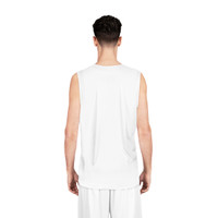Felon 47 - Skull with Embedded American Flag - Donald Trump's Iconic Hair - Eyebrows - White- Basketball Jersey