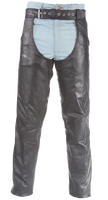 Biker Leather Chaps With Thigh Stretch for Men or Women - SKU C332-01-DL