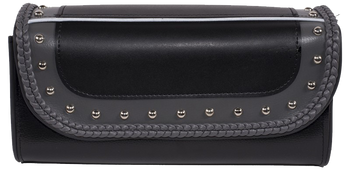 Motorcycle Tool Bag - PVC - Black with Gray - Fork Bag 10 or 12 Inch - TB3030-DL