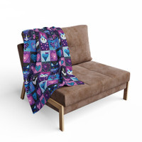 Hearts for Kitties - Pattern 101 - 3 Different Sizes - Arctic Fleece Blanket.