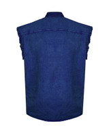 Denim Work Shirt - Men's - Ocean Blue - Sleeveless - Up To 4XL - MSLW-O.BLUE-DL