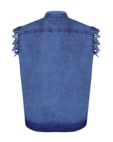 Denim Work Shirt - Men's - Blue - Sleeveless - Up To 5XL - MSLW-BLUE-DL