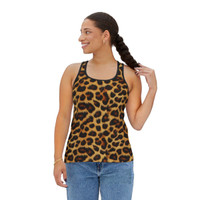 Realistic Leopard Fur - Halloween - Animal Pattern - Women's Tank Top Shirt