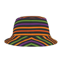 Witch's Stripes - Colorful - Halloween - Biker Chick Bucket Hat