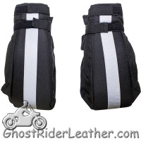 Black Polyester Motorcycle Handlebar Mitts - GRL-HW650-DL