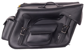 Saddlebags - PVC - Throwover - Pockets - Motorcycle - SD4085-NS-PV-DL