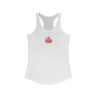 Pink Pumpkin - Fall - Halloween - Gingham Coquette Bow - Women's Ideal Racerback Tank