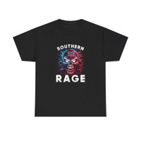 Confederate Flag - Southern Rage - Angry Skull - Rebel - T-Shirt - Unisex Heavy Cotton Tee