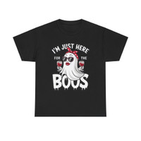 I'm Just Here for the Boos - Halloween Costume - Puns - Booze - Unisex Tee