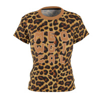 Meowgical - Realistic Leopard Fur - Tan - Halloween - Animal Pattern - Women's Tee - T-Shirt