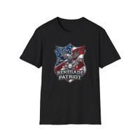 Renegade Patriot - Biker Tee - Patriotic Eagle on a Motorcycle - Unisex Softstyle T-Shirt