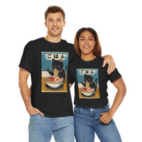 Vintage Japanese Poster - Cat Ramen - T-Shirt - Choice of Colors - Unisex Tee