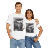 Funny Animal Selfie - Hippo - UFOs - Photobomb T-Shirt - Choice of Colors - Unisex Tee
