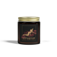 Scented Candle - Let's Get Lit - White Female - Amber or Clear Jar - Perfect Gift for Bikers & Home Decor