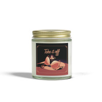 Scented Candle - Take it Off - Bra - Amber or Clear Jar - Perfect Gift for Bikers & Home Decor