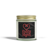 Scented Candle - Knotty Nights - Red Rope on Black Satin Sheets - Amber or Clear Jar - Perfect Gift for Bikers & Home Decor