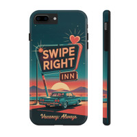 Retro Swipe Right Tough Phone Case - iPhone 7 8 X Models - Ideal for Dating Enthusiasts