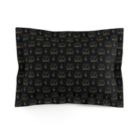 Microfiber Pillow Sham - Stay the Night Stars and Moons Pattern - Cozy Bedding for Dreamers