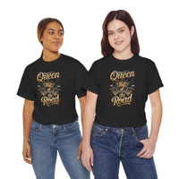 Motorcycle T-Shirt - Queen of the Road - Biker Chick Style - Black - Unisex Tee