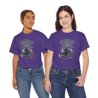 Motorcycle T-Shirt - Never Underestimate a Woman with a Motorcycle - Biker Chick Style - Unisex Tee