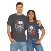Motorcycle T-Shirt - Dead Men Don't Plead - Skull - Revolvers - Color Choice - Unisex Tee