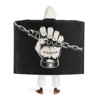 Cozy Hooded Sherpa Fleece Blanket | Hand Holding a Chain Leash - Dominion - Bondage - Submission