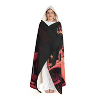 Cozy Hooded Sherpa Fleece Blanket | After Care for Sub from Dom - Vintage Scene - Bondage - Submission