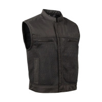Mesh Vest - Men's - Black - Motorcycle Club - Up To 6XL - FREE-SPIRIT-RC