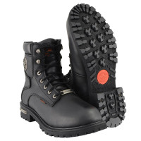 Motorcycle Boots - Men's - Wide - Logger - Waterproof - 6 Inch - Black - RCMBM9096WP-RC