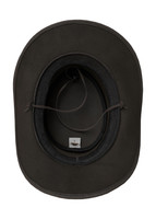 Cowboy Hat - Men's - Chocolate Brown Leather - Perforated - HAT22-C-BROWN-DL