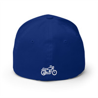 Ride Hard Embroidered Cap - Motorcycle Trucker Hat with Back Bike Icon