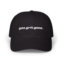 Mom or Dad Cap — 'gas. grit. gone.' - Embroidered Baseball Hat - Motorcycle - Biker - Color Choice