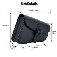 Swing Arm Bag - PVC - Left - Black - Motorcycle Storage - C-SAB902-L-DL