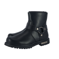 Motorcycle Boots - Men's Low Harness - Black - Side Zip - Average Width - BTM8010-DL