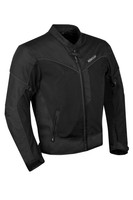 Mesh Textile Motorcycle Jacket - Men's - Black - Removeable Armor - Up To 4XL - T-MJ441-DL