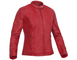 Leather Motorcycle Jacket - Women's - Red Cabernet - Scarlet Rider - RC5501-RC