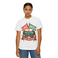 Garment-Dyed T-shirt - Comfort Colors 1717 - 'Lake America' - Motorcycle - Choice of Colors