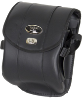 Decorative Motorcycle Leather Sissy Bar Bag with Gun Holster - SKU SB86-DA-DL