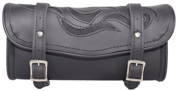 Flame PVC Motorcycle Tool Bag - Fork Bag 10 or 12 Inch - SKU TB-FLAME-DL